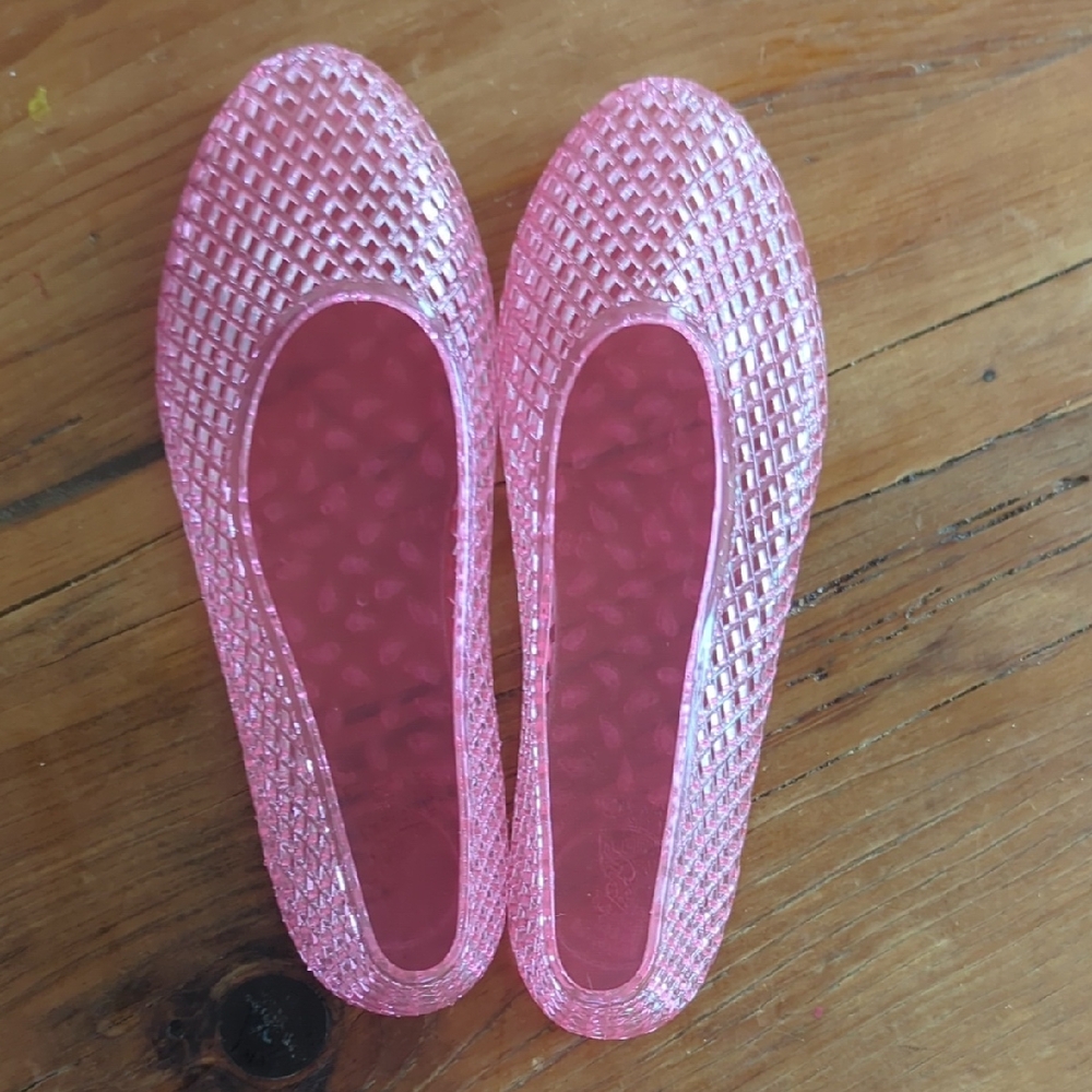 Ancient Greek Sandals Pink Jelly Flats